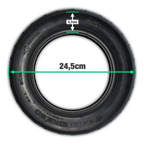 Cubierta Para Monopatín Scooter Eléctrico Cst 10x2,50