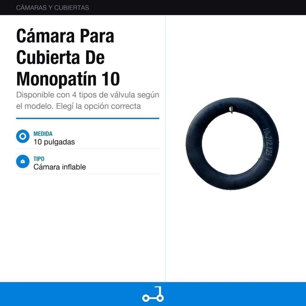 Cámara Para Cubierta De Monopatín 10 Pulgadas